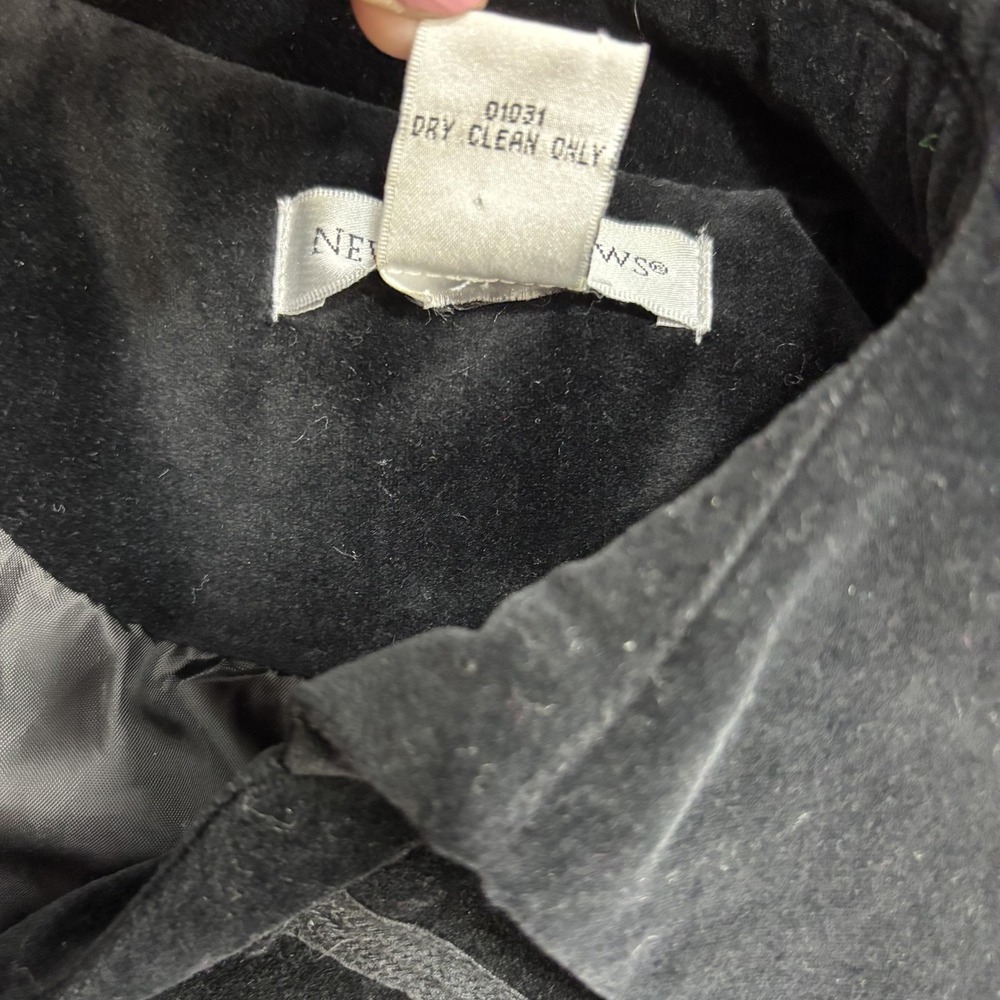 Vintage Newport‎ News Velvet Blazer Jacket Womens 16 Black Steampunk Military XL - Picture 14 of 14